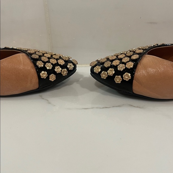 Jeffrey Campbell Flats Natural Black Studded Leather, Size 8 - Picture 6 of 13